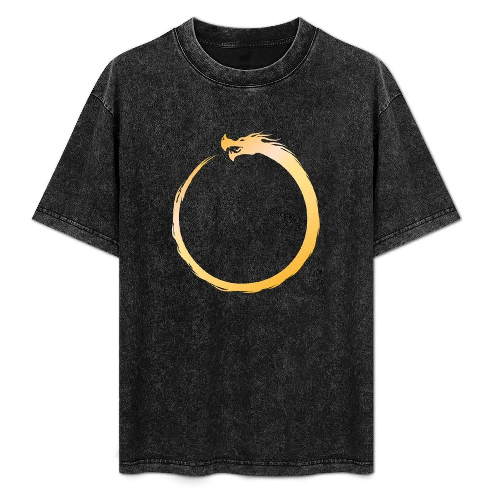 

Golden Ouroboros T-Shirt Plus Size Outdoor Casual Top