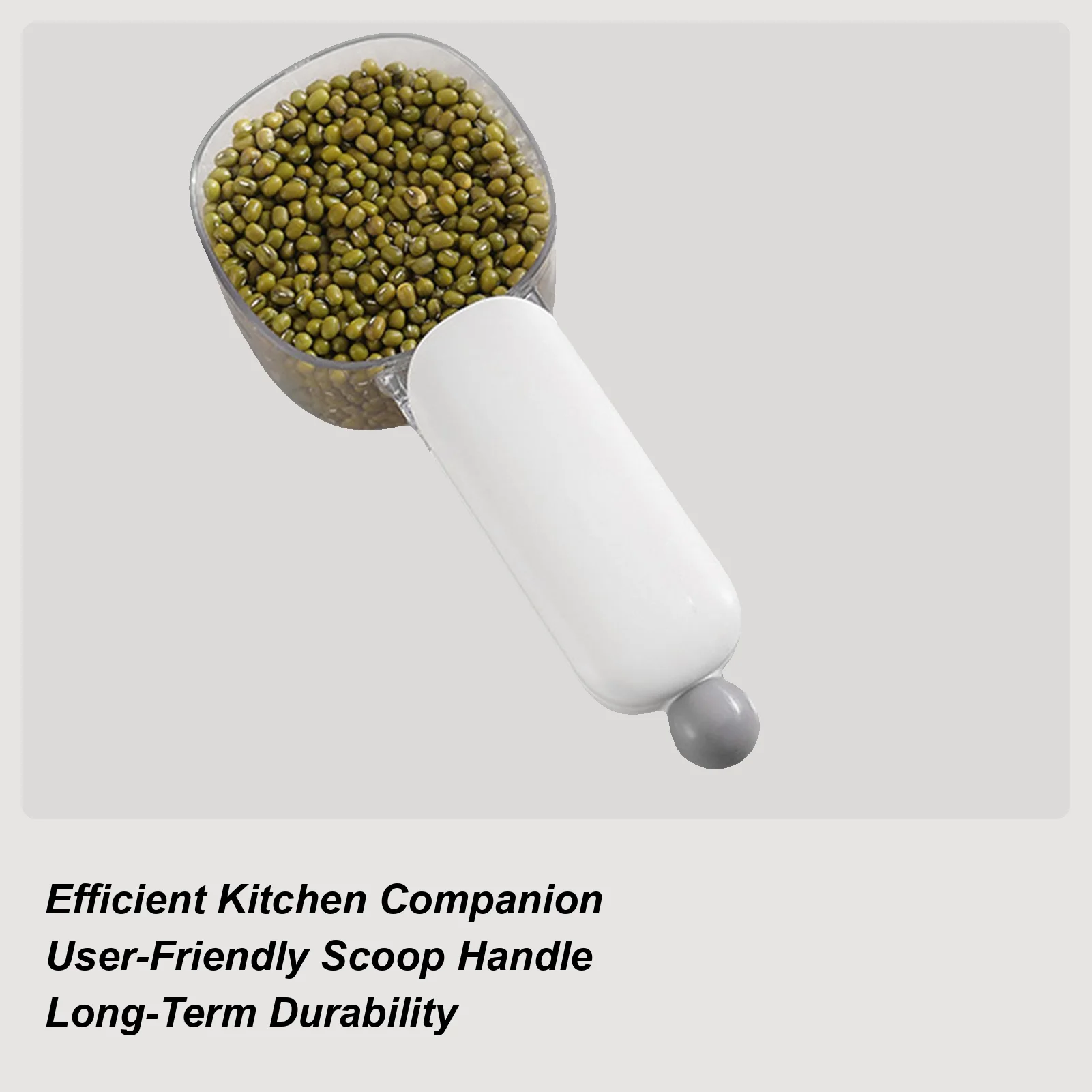 Flour Measuring Cup With Bag Clip Portioning Kitchen Utensil Multi-Functional Food Scoop For Home Apartment Restaurant Cafe
