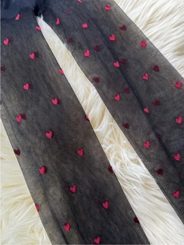 مطبوعة شفافة الإناث جوارب طويلة موضة مثير التباين الشارع الشهير عادية الجوف خارج سليم جوارب نسائية ملابس جديدة