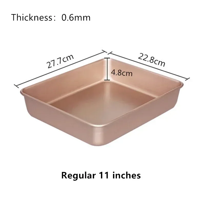 Thicken Carbon Steel Golden Baking Tray Nonstick Square Oven Cake Bread Pastry Pans Biscuits Bakeware Mold Kitchen Cooking Tools