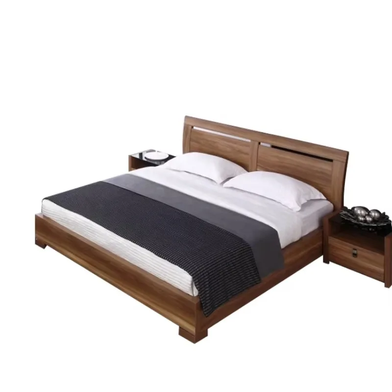 

2024 European luxury elegant bedroom set is used solid wood and E1 MDF board carving to be finished