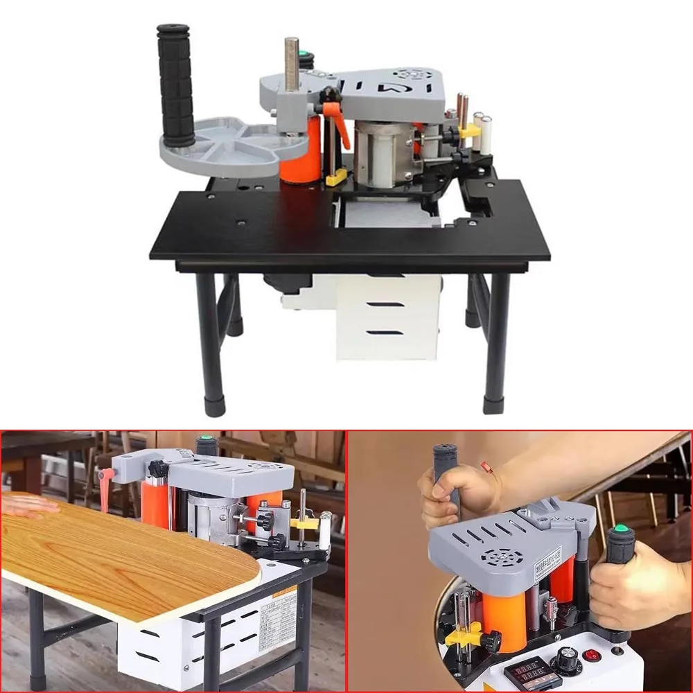 

New Woodworking Portable Edge Bander Banding Machine 45 Degrees Tilting PVC Double Side Gluing