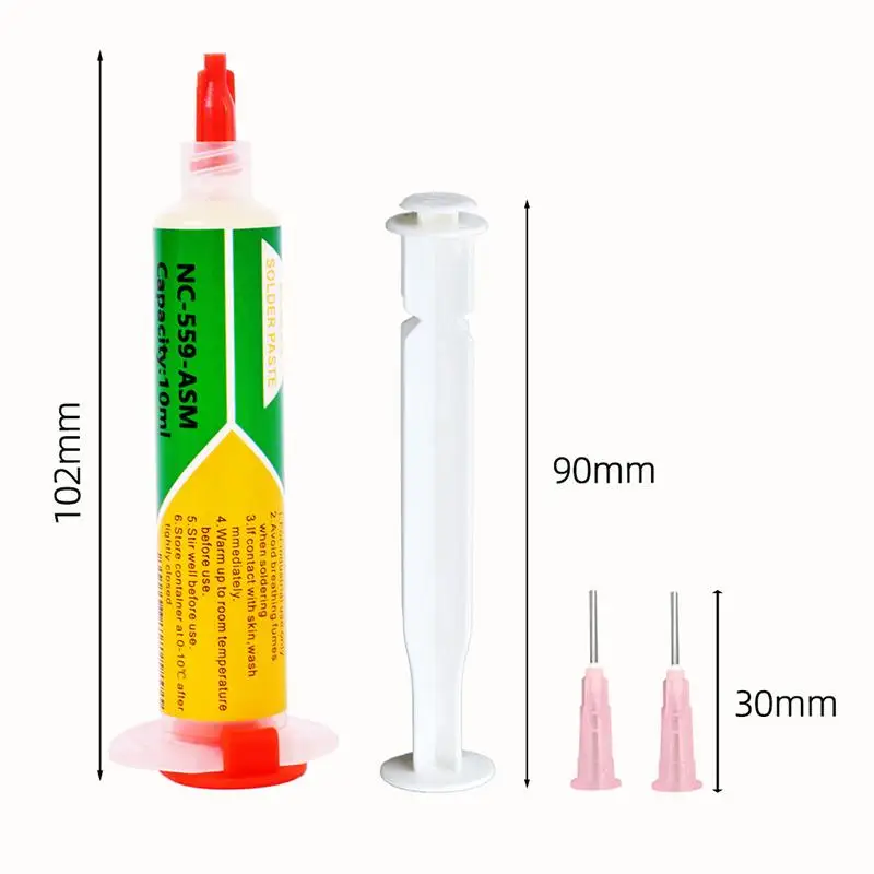 10ML Low temperature lead-free solder paste with a melting point of 138 is suitable for SMD welding and BGA soldering