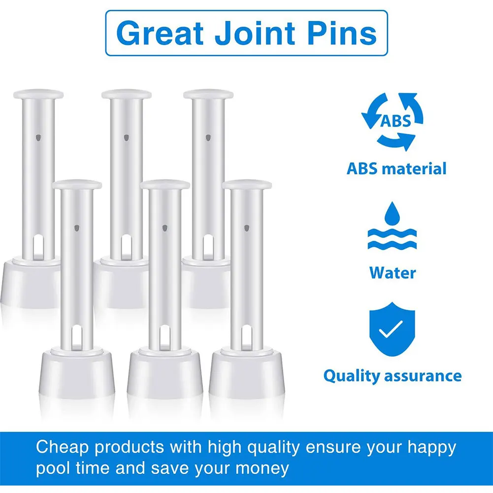 12 قطعة من البلاستيك المشترك مع مجموعة الأختام المطاطية دبوس حمام السباحة الطويل دبوس حمام السباحة لجزء استبدال حمامات السباحة #4