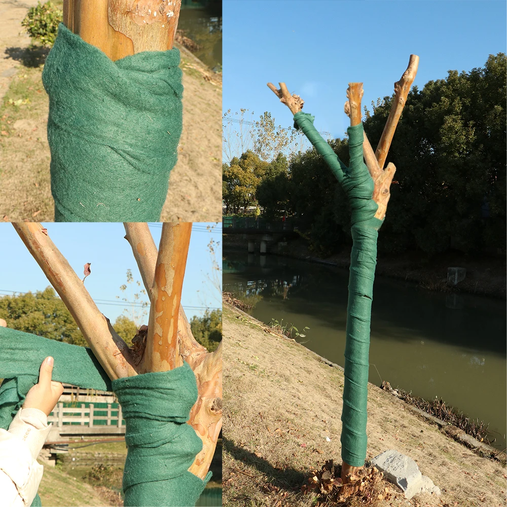 Fita De Atadura À Prova De Frio, Envoltórios Protetores De Árvore Verde, Pano Anticongelante, Plantas De Arbusto De Tronco Francês, Tecido Quente Mantendo Cobertura, Inverno