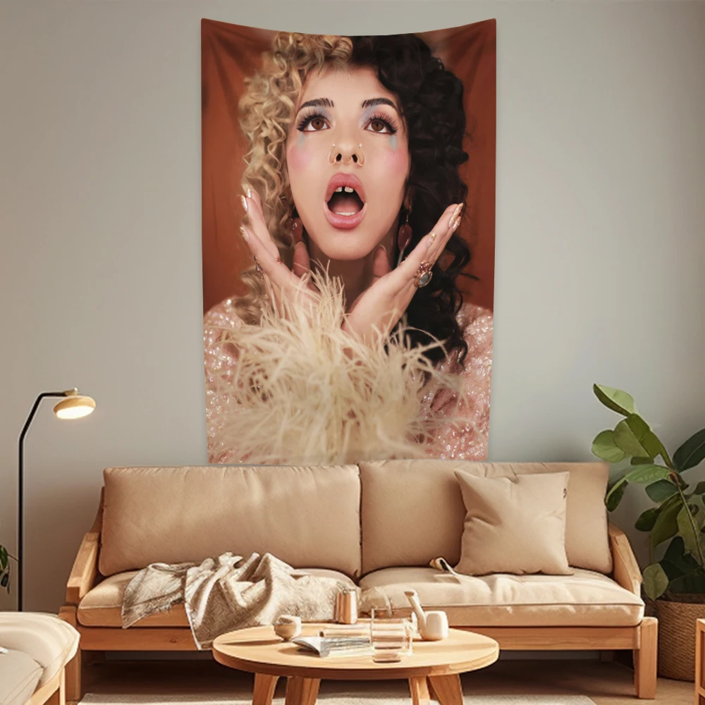 Singer Melanie Martinez Tapestry Album Cover Home Decoration Large Fabric Wall Hanging Background Cloth Dorm Decor Sofa Blanket