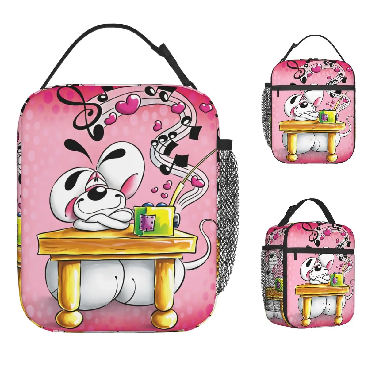 

Сумка для обеда с комиксами и мультфильмами Diddl, портативная термосумка для офиса, водонепроницаемая изолированная сумка-холодильник для женщин