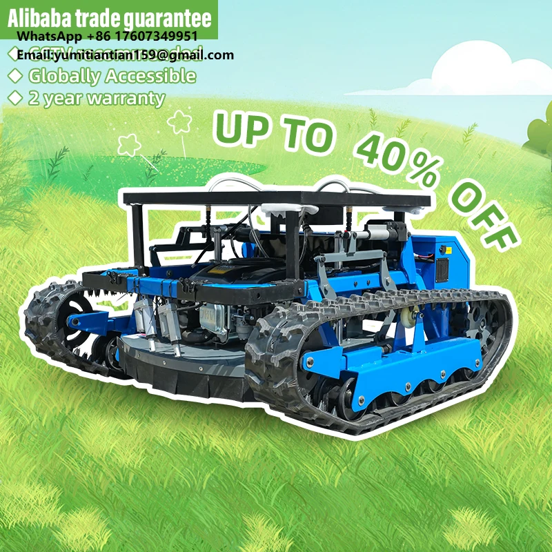 

All Terrain Intelligent Remote Control Mower 500mm Agricultural Machinery Mowing Robot Weeding Tractor 4 Stroke Crawler