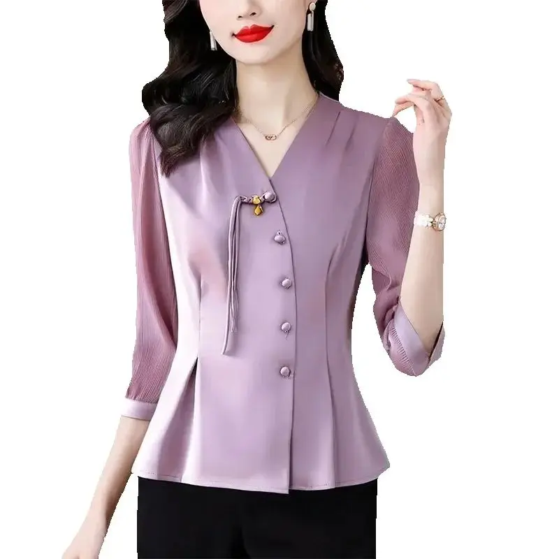 Chemise française pour femmes, nouvelle collection été 2026, haute qualité, grande taille 5XL, manteau de tempérament, veste à manches courtes, vêtements d'extérieur, haut féminin