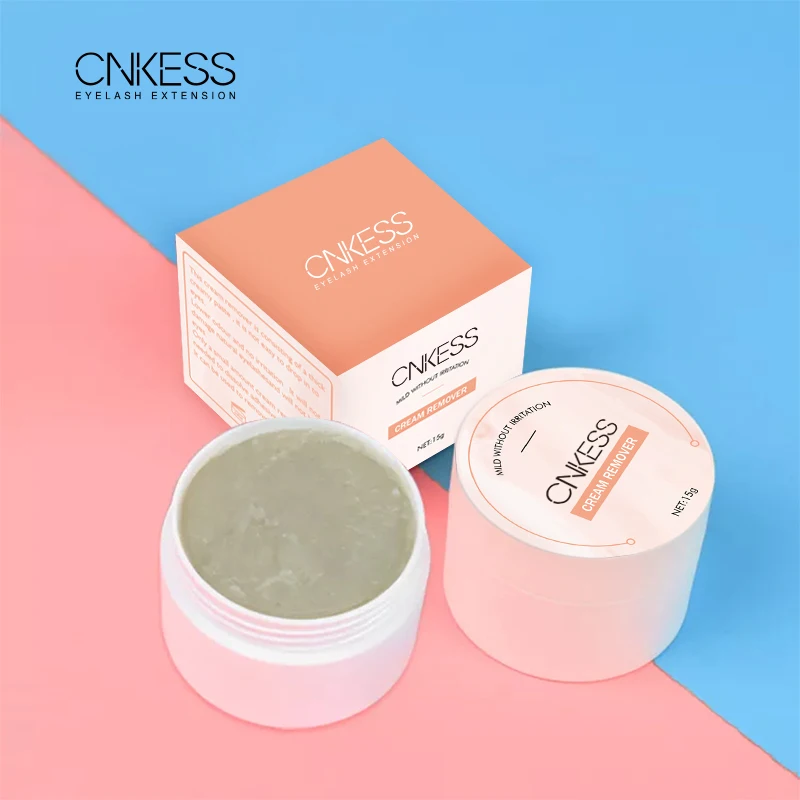 Professional Cream Remover for Eyeslashes Cnkess Bulk 5G 15G Peach Scented Lash Glue Removal Adhesive Remover Cream Makeup Tools