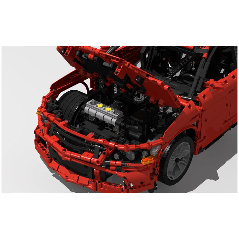 MOC-94615 Red New Evo 9 Supercar Assembly Stitching Building Block Model 2341 Parts MOC Creative Building Block Toy Gift