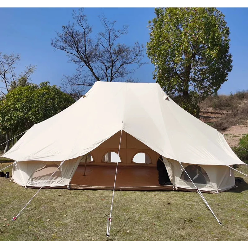 

Hot sale! Glamping Family Outdoor Camping Cotton Canvas Emperor Bell Tent for Sale
