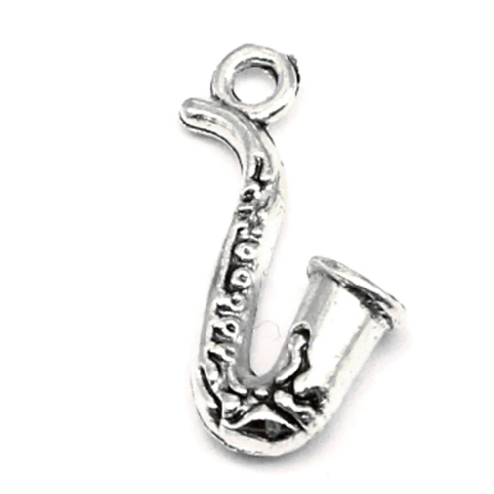 100pcs Wholesale Jewelry Lots Musical Instrument Charms Pendant Supplies For Jewelry Materials 14x22mm