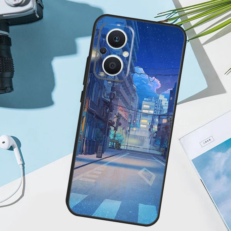 Japanese Anime Hand Painted House Case For OPPO Reno 8 7 6 5 4 Lite 3 2Z 4Z 5Z 8T Find X2 X3 Neo Lite X5 X6 Pro Back Cover