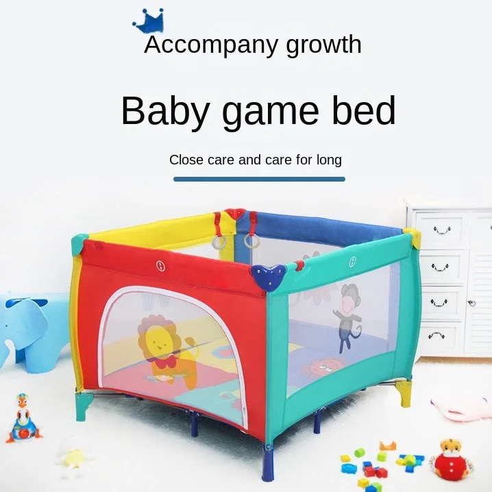 สไตล์ใหม่เด็ก Playpen ทารกแรกเกิดพับสนามเด็กเล่นแห้งลูกสระว่ายน้ําเด็กวัยหัดเดินความปลอดภัย Barrier รั้วเกม Guardrail เฟอร์นิเจอร์เด็ก