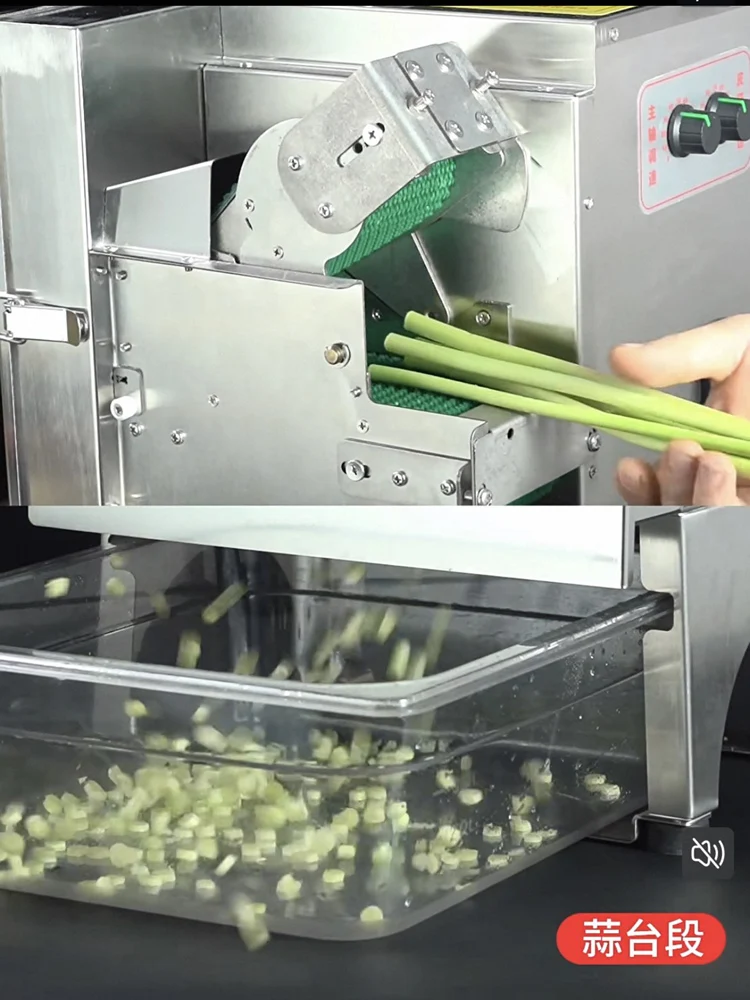 Affettatrice multifunzionale per verdure, affettatrice elettrica, spessore regolabile per segmenti di cebollino con cipolla a molla, affettatrice per carote da 1,5-35 mm