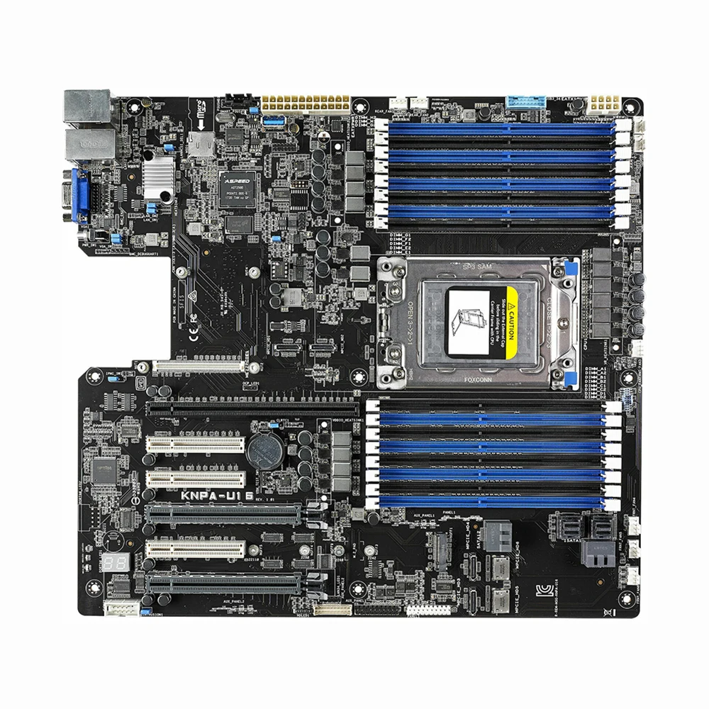 KNPA-U16 Support EPYC 7000 M.2 6*NVMe SSD Server Motherboard