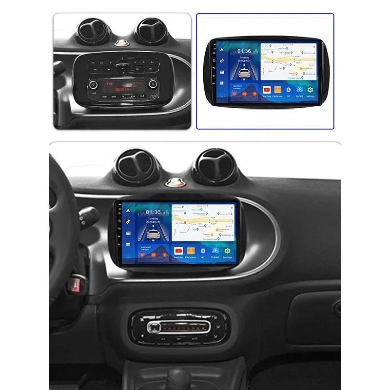 BHNEW for Smart 453 Fortwo 2014 -2020 Multimedia Video GPS Navigation Carplay Auto ANDROID Car Radio