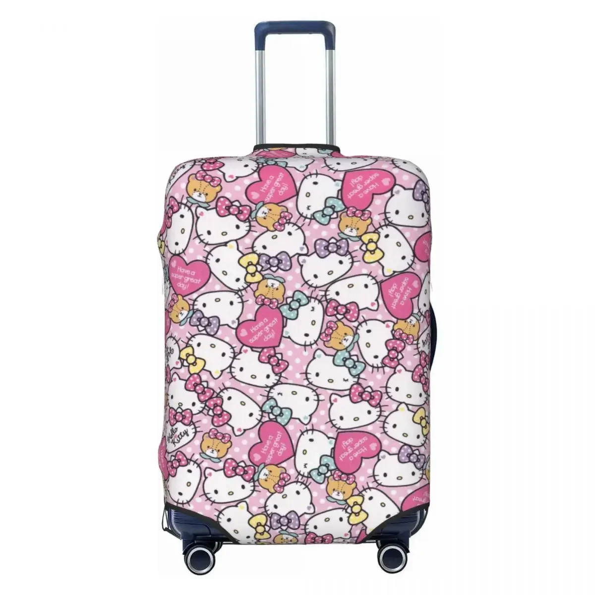 

Sanrio Hello Kitty cute pattern suitcase case, thickened and wear-resistant travel case, checked case for dust protection
