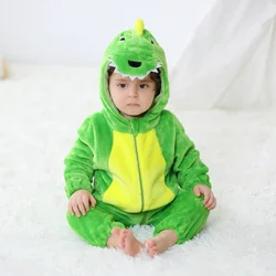 Baby Kigurumi Dinosaur Cartoon Romper Pajamas Infant Animal Jumpsuit Onesies Girls Boys Cosplay Pyjama Costumes For Christmas