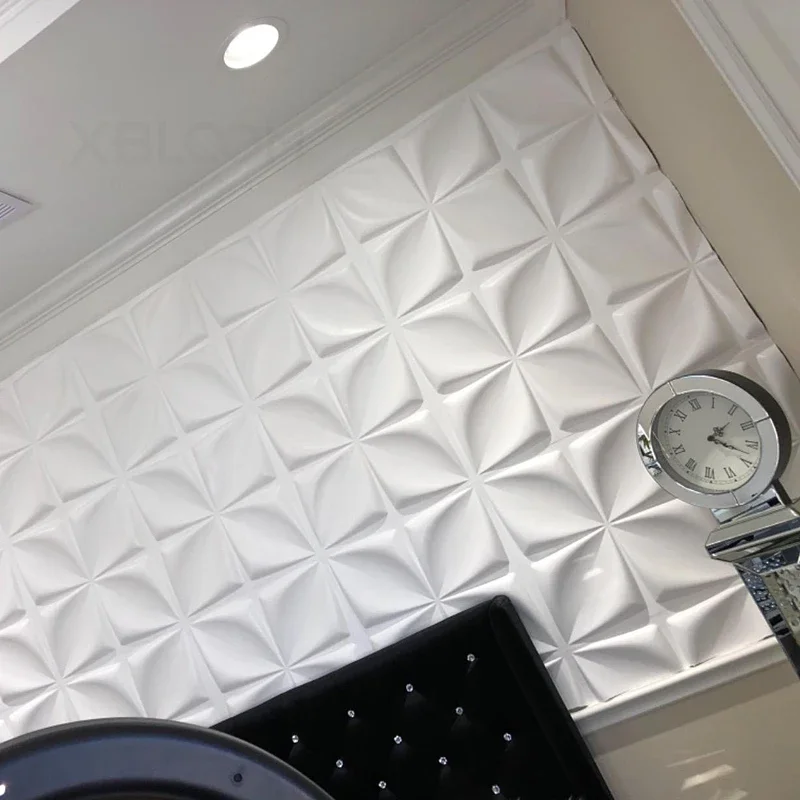 30x30cm 3D three-dimensional wall sticker decorative living room wallpaper mural waterproof 3D Wall panel bathroom kitchen