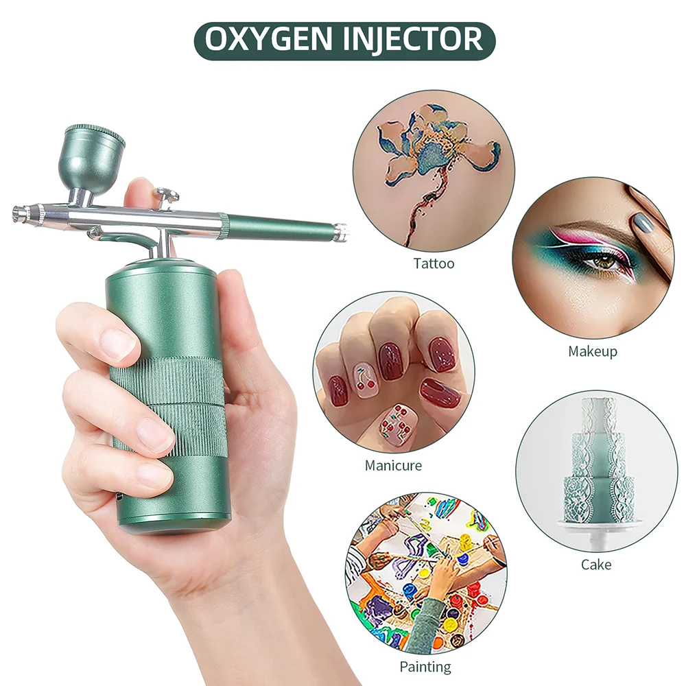 High Pressure Nano Hydration Oxygen Injection Instrument Handheld Facial Spray Gun Essence Introduction Home Atomizer Instrument