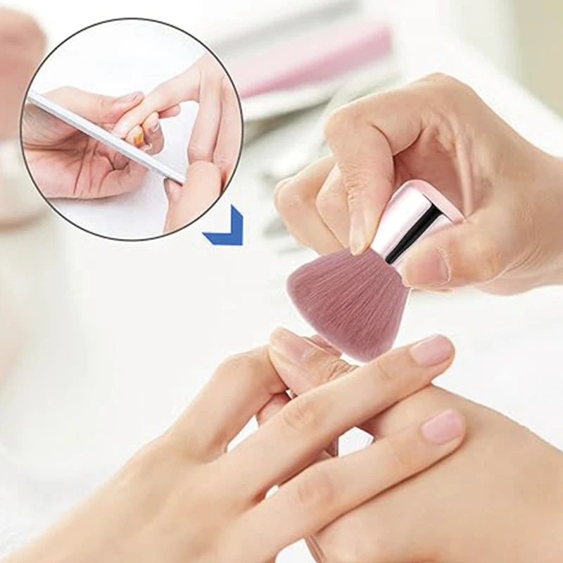 New Mushroom Head Rose Gold Soft Bristle Nail Art Dust Brush, Ideal for Manicure Pedicure and Beauty Care, Essential Tool for Pr