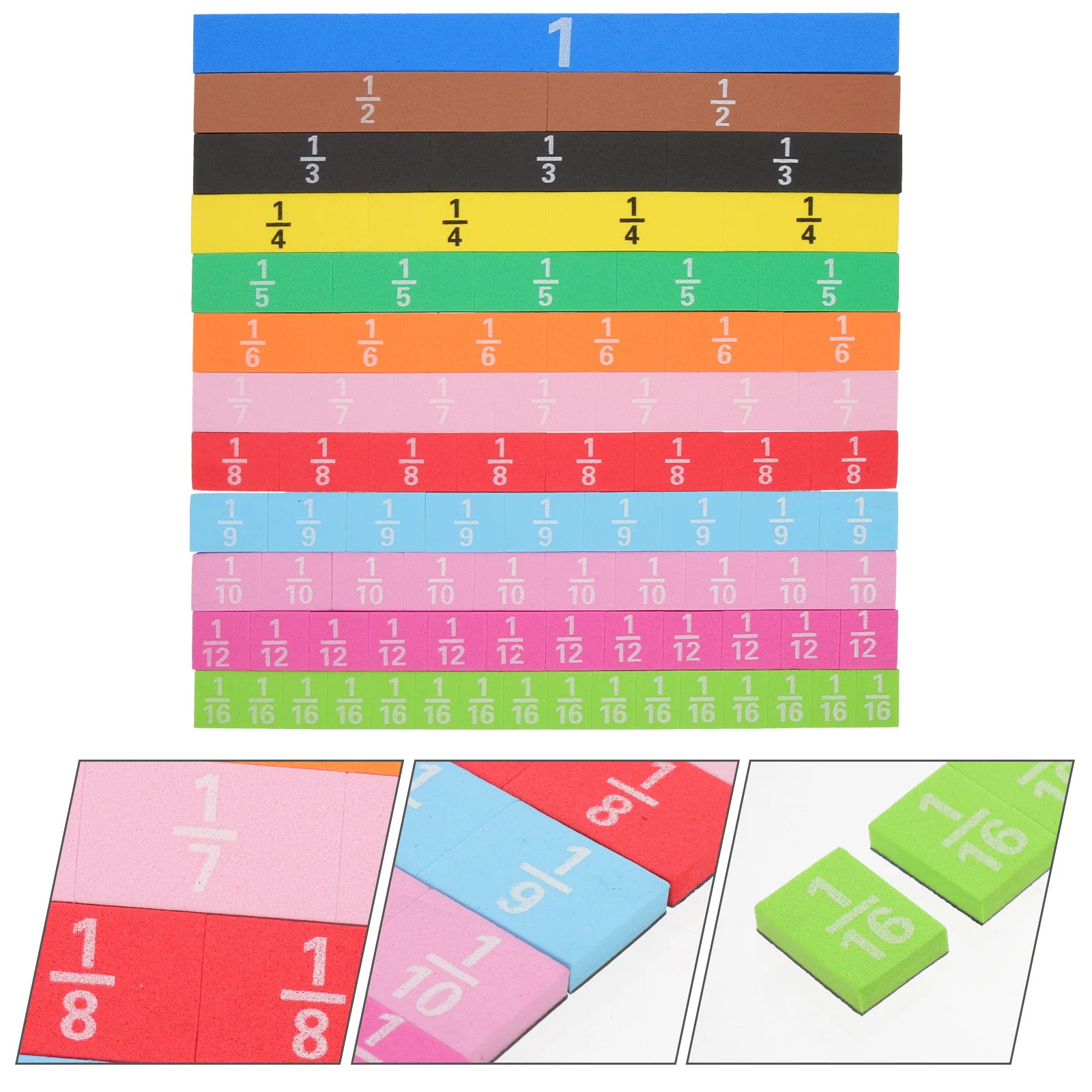 

Equipment for Toddlers Toy Fraction Strips Ceramic Tile Teaching Fractions