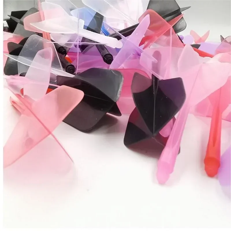 3PCS 2BA Tooth Dart Wing Set Transparent Dart Tail One-Piece Durable Fall Resistance Blade Darts Plastic Entertainment Toys
