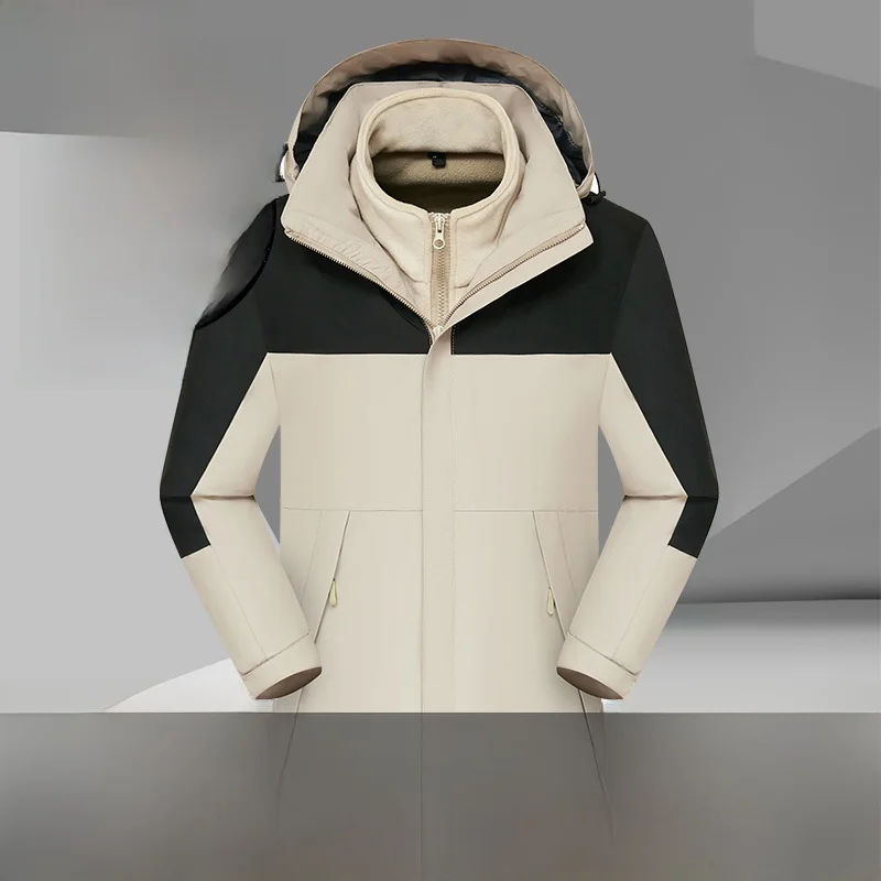 

Новая серебристая куртка-трансформер из флиса и хлопка для активного отдыха: универсальная, водонепроницаемая, ветрозащитная, теплая, модная, трендовая