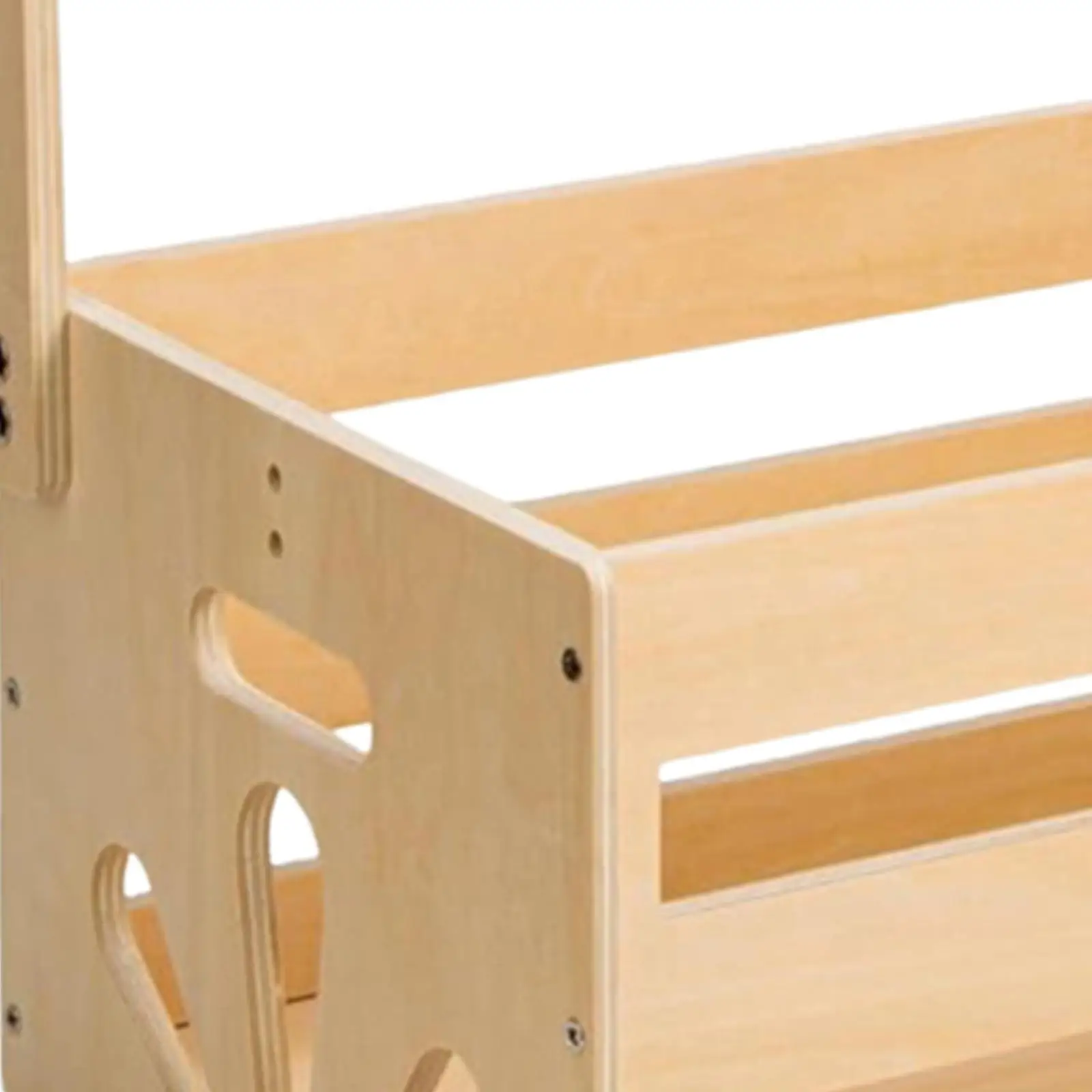 Wooden Baby Shower Crate Closet Storage Basket DIY Sturdy Baby Basket with Handle for Clothes Wipes Outfits Memory Books Socks