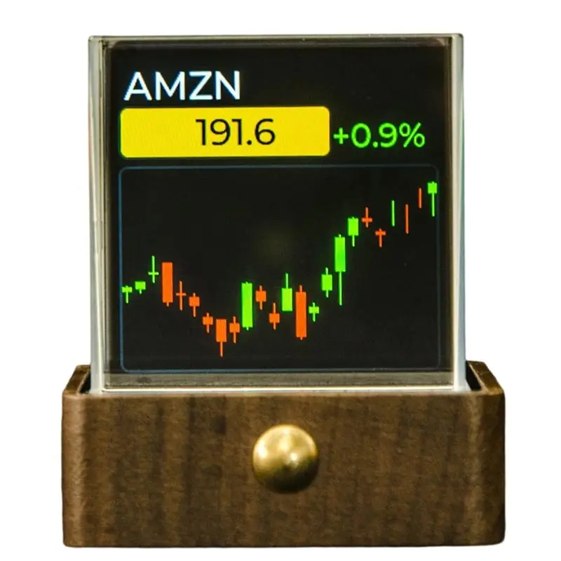 SHGO-Cube-Max Big Tech Crystal Display With Weather Clocks, Stocks, Cryptocurrency Bitcoin Forex Price Info Information For Gift
