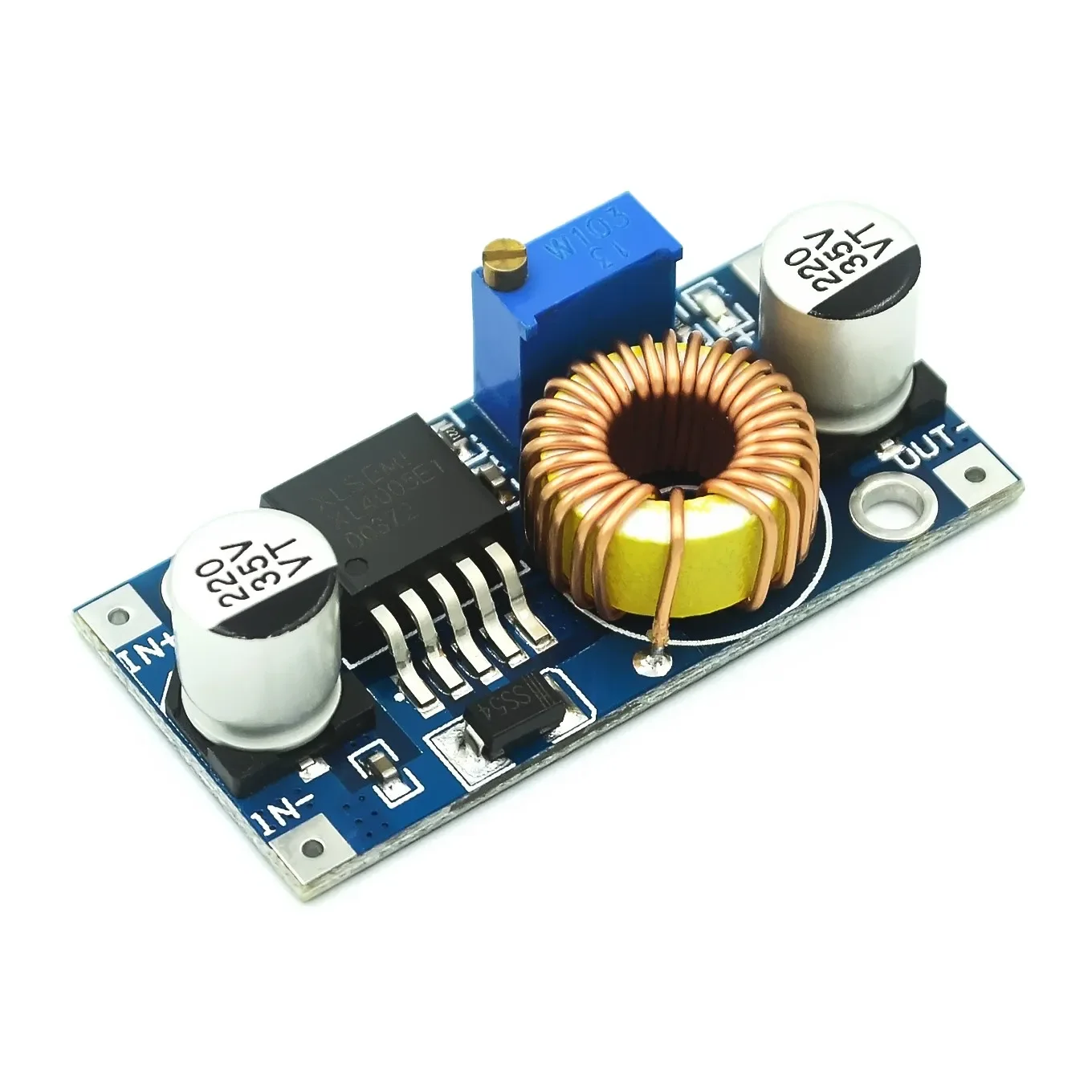 Módulo reductor ajustable 5A DC-DC XL4005 5 ~ 32V Alta potencia 96% Alta eficiencia lejana excede 2596