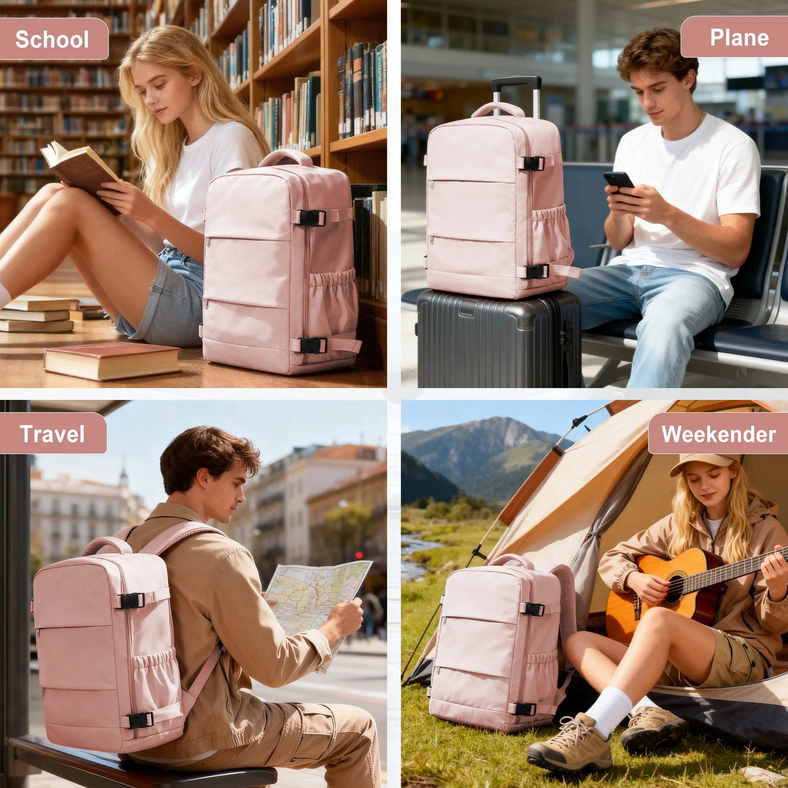 Picture 7: Ryanair Backpack 40x30x20 Cabin Bag Travel Backpack for Men Women Hand Luggage Leisure Laptop Backpack mochila para viaje cabina