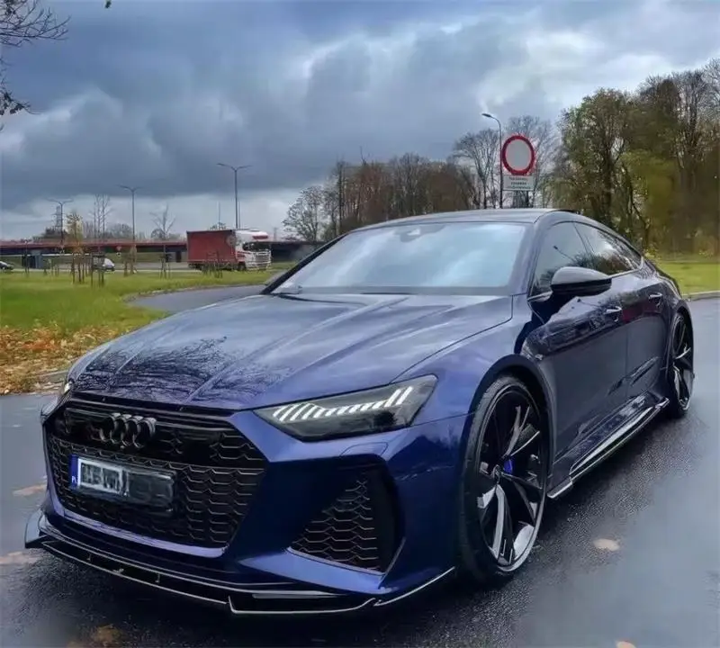 For Audi RS7 RS6 S7 S6 A7 A6 2021-2023 Real Carbon Fiber Front Lip Front Bumper Lower Lip Under Spoiler Splitters Body Kit - Image 4