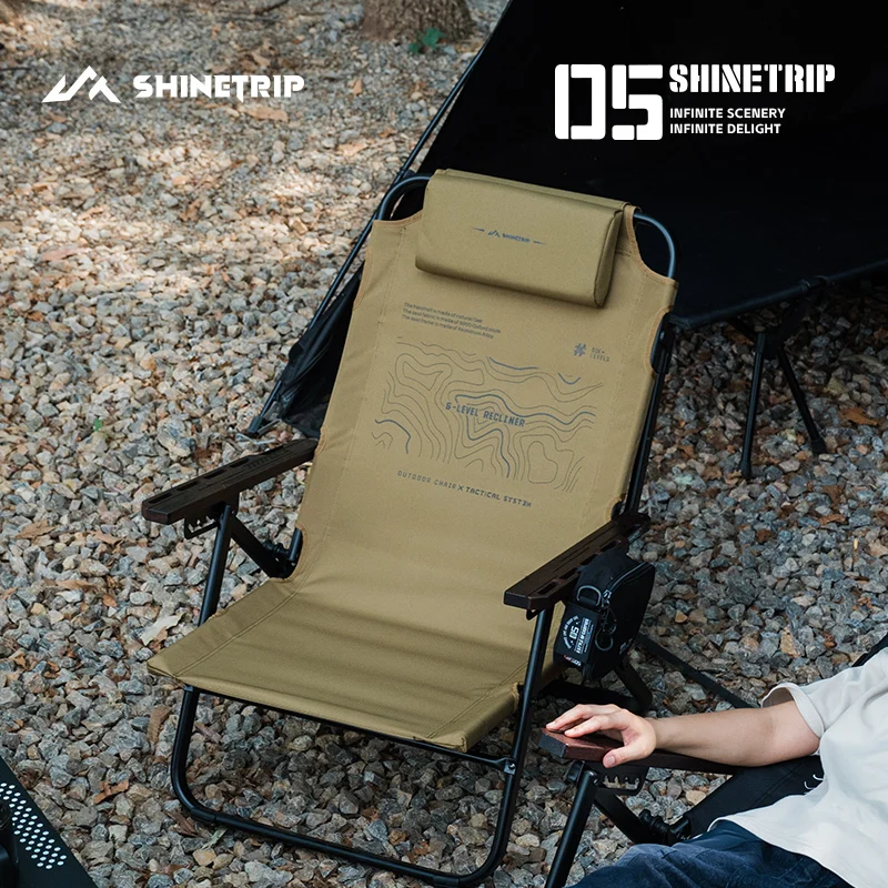shinetrip リクライニングアウトドアチェア Outdoor Folding Camping Chair ShineTrip 6‑Position Adjustable