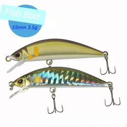 Wobbler for Artificial 55mm/3.5g  Hard Bait  Mini Sinking Minnow Lure Freshwater Saltwater Small Fishing Plastic Swimbait Tackle