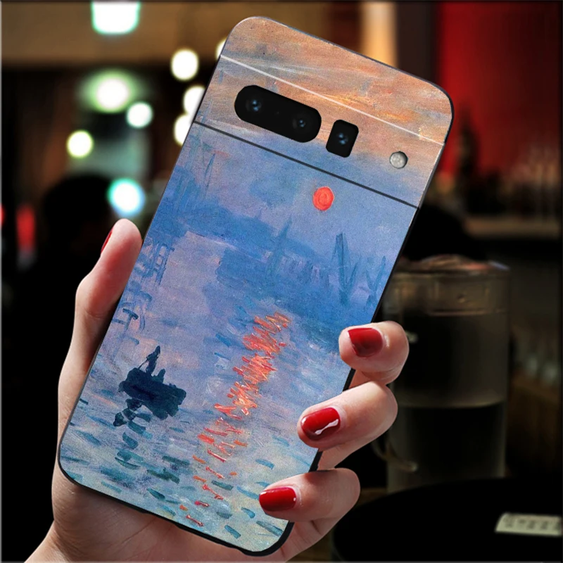 حافظة لهاتف جوجل بيكسل 10 9 برو XL 9A 8 7 6 برو بيكسل 8A 7A 6A بكسل 8 7 6 5 كلود مونيه جاردن لوتس بريدج #4