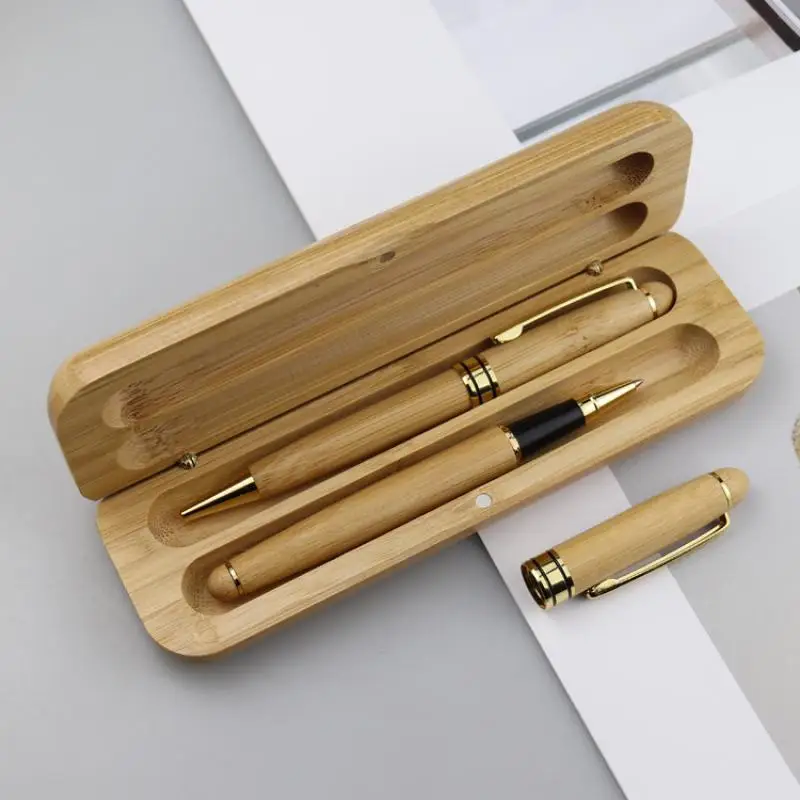 Astuccio dalla natura Bamboo for Wood School Pencilcase Pen Storage Box cancelleria per ufficio materiale scolastico astuccio per penne aziendali