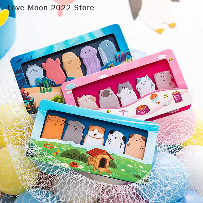 150 แผ่นน่ารักการ์ตูนสัตว์รูปพิเศษ Sticky Notes Creative Kawaii Mini N ครั้ง Sticky Notes เครื่องเขียนอุปกรณ์โรงเรียน