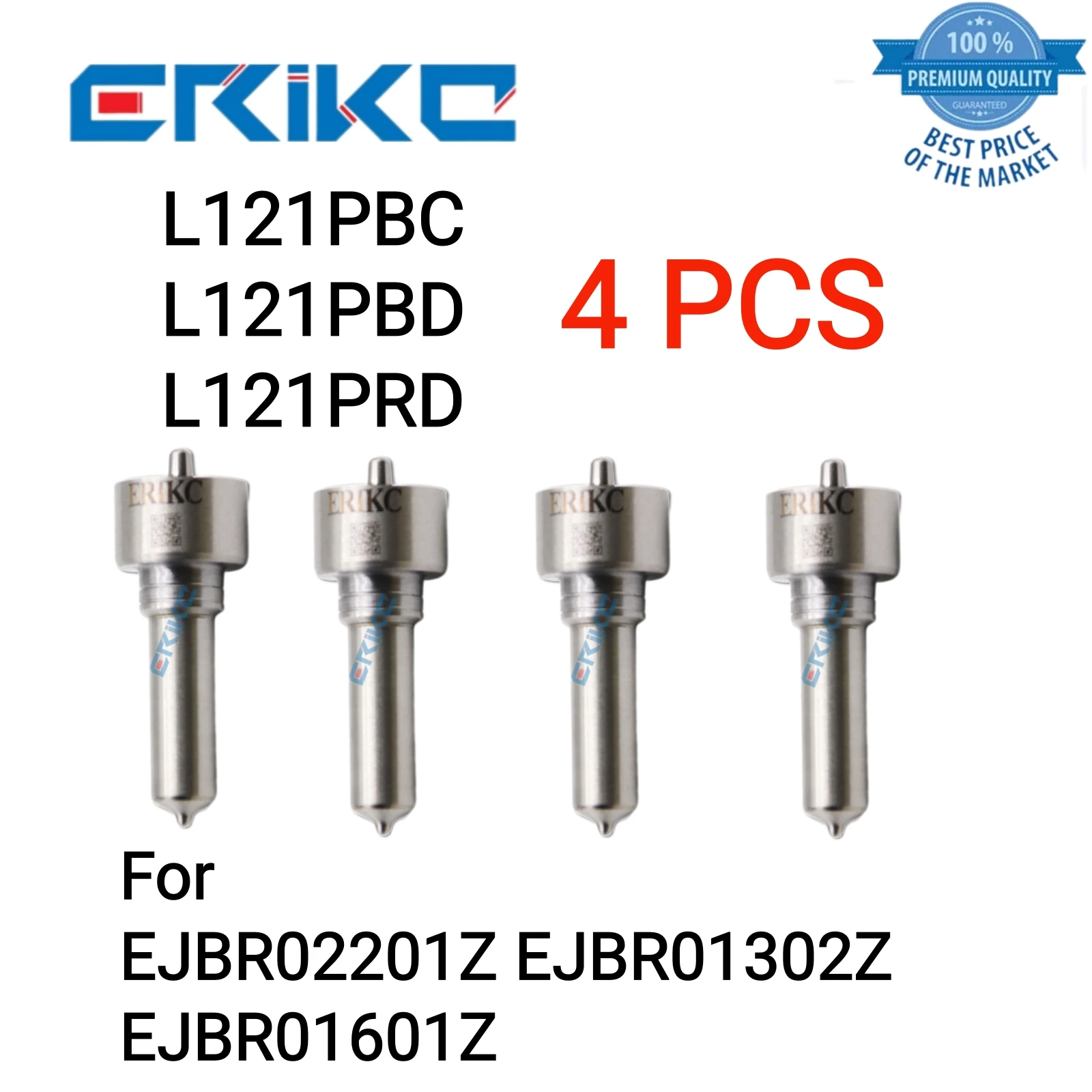 4 PCS L121PBC Nozzle Tip L 121 PBC L121 PBC Fuel Injector Nozzle L121PBD L121PRD for EJBR02201Z/EJBR01302Z/EJBR01601Z