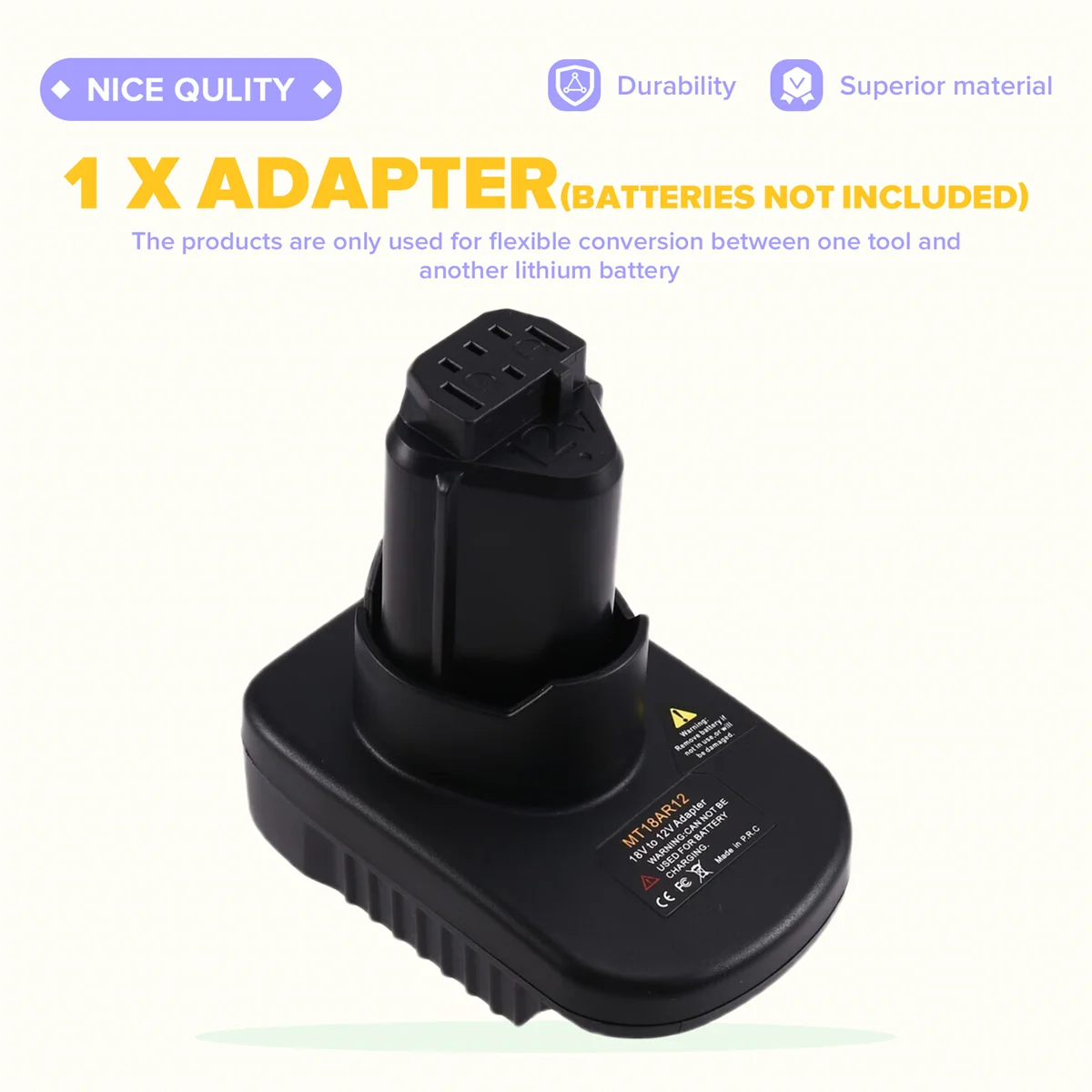 

AA25 Battery Adapter for 18V Battery Convert to for for for 12V Cordless Power Tools Battery Converter