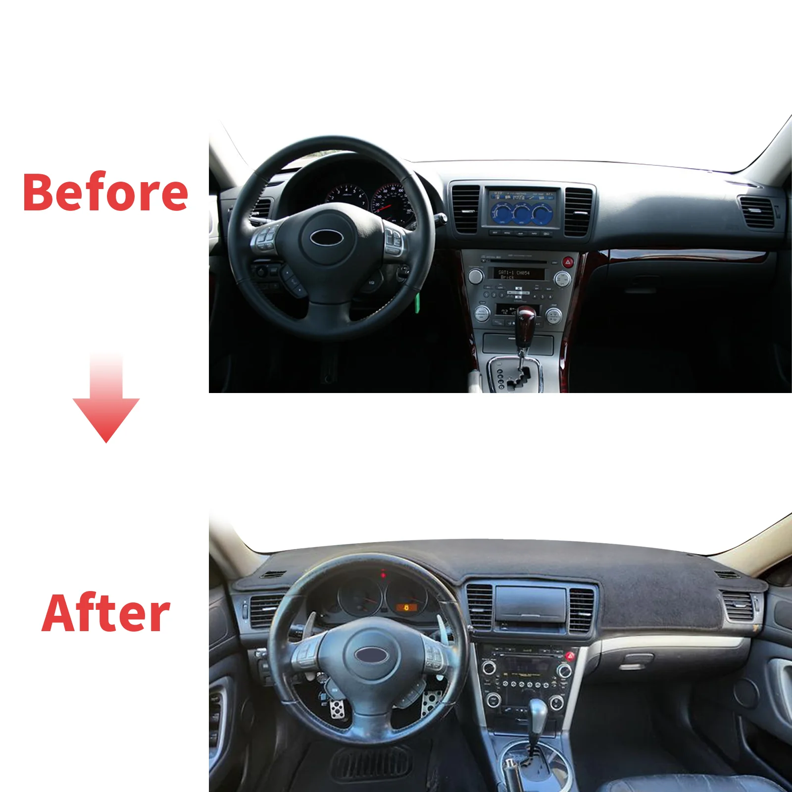 Apto para subaru outback legado liberty 2003-2009 painel do carro capa almofada dashmat pára-sol tapete protetor acessórios