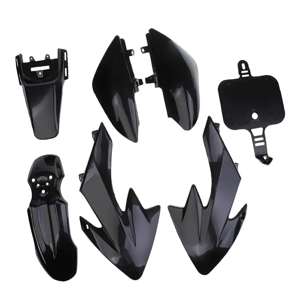 ABS Plastic Fender Graphic Sticker Kit Black for CRF50 Pit Dirt Bike