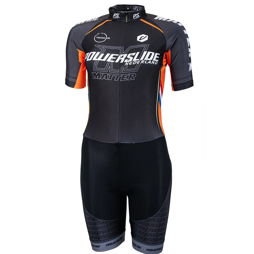 

Powerline Speed Inline Roller Skinsuit Summer Men Team Running Suit Short Sleeve Speedsuit Comfortable Fast Skating Clothing2022