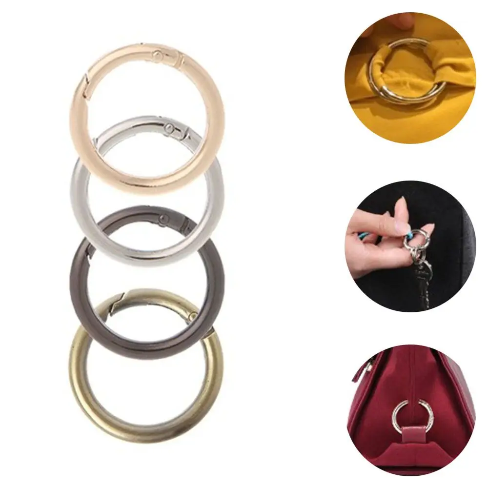 Opening DIY Purse Bag Part Circle Handbag Buckle Spring Snap Keyring Hook Hook