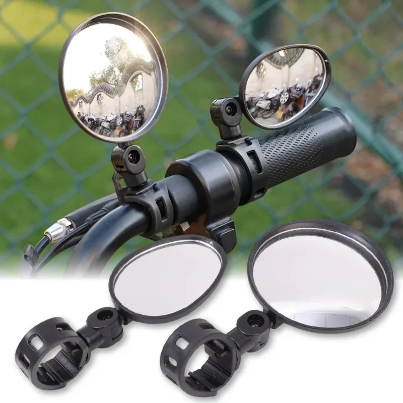 1/2PCS Bicycle Rearview Mirror 360 Degree Adjustable Rotatable Universal Cycling Handlebar Rear View Mirrors for MTB Road Bike