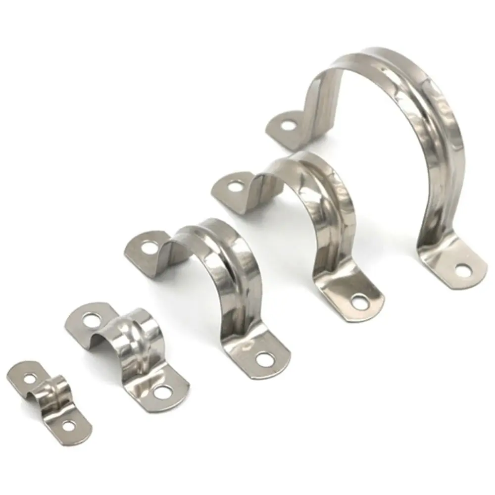 10Pcs 304 Stainless Steel M5-M100 5mm-100mm Saddle Clamps Riding Clip Horseback Tube Saddle Clip Buckle