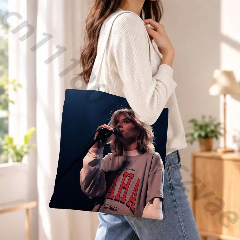 Maya Hawke Reusable Fashionable Backpack Multifunctional Handbag Canvas Shopping Bag