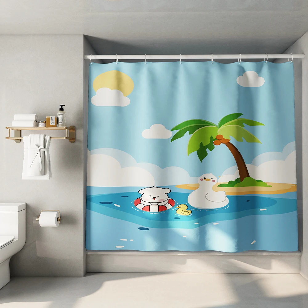 

Print Waterproof Shower Curtain Waterproof Shower Curtain for Bathroom Decor Higher Quality Washable Shower Curtain with Hooks